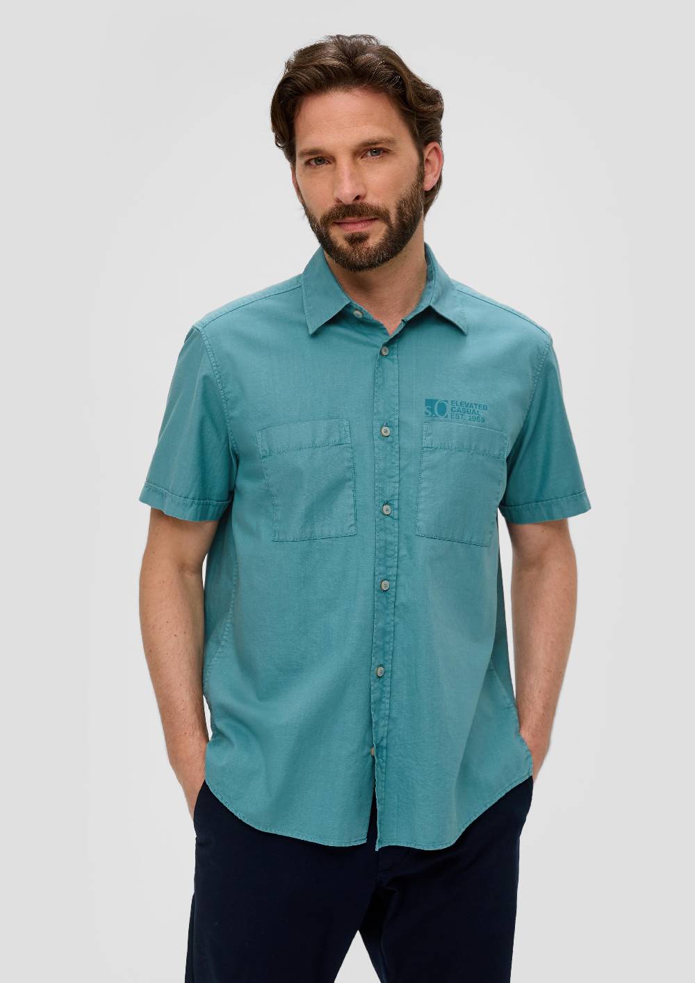 S.Oliver Hemd Mit Webstruktur