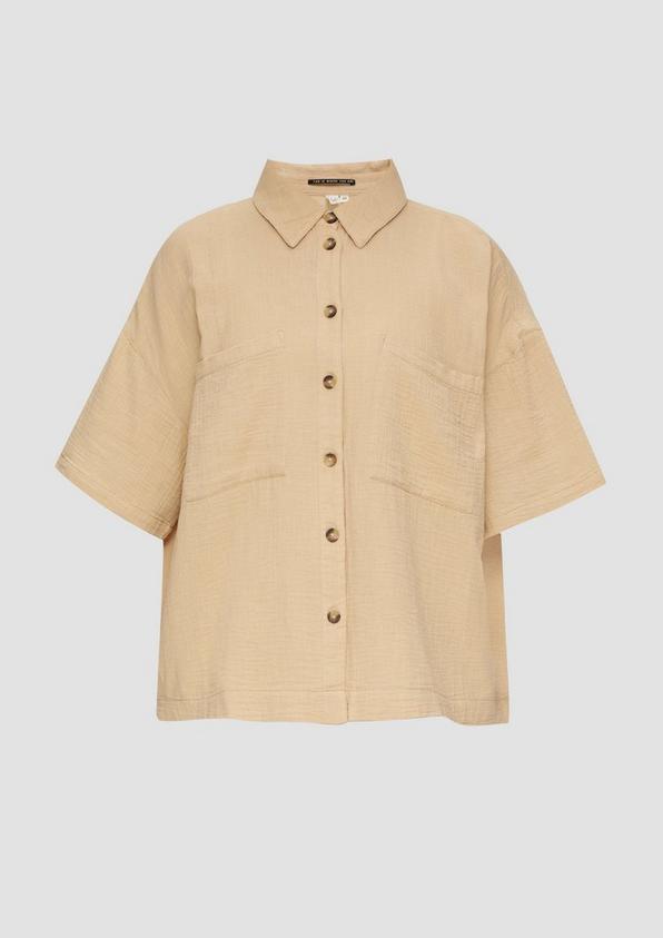 s.Oliver Hemdbluse aus Baumwolle in kurzer Länge