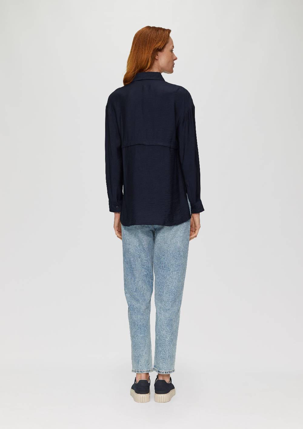 S.Oliver Hemdkragenbluse Aus Viskosemix