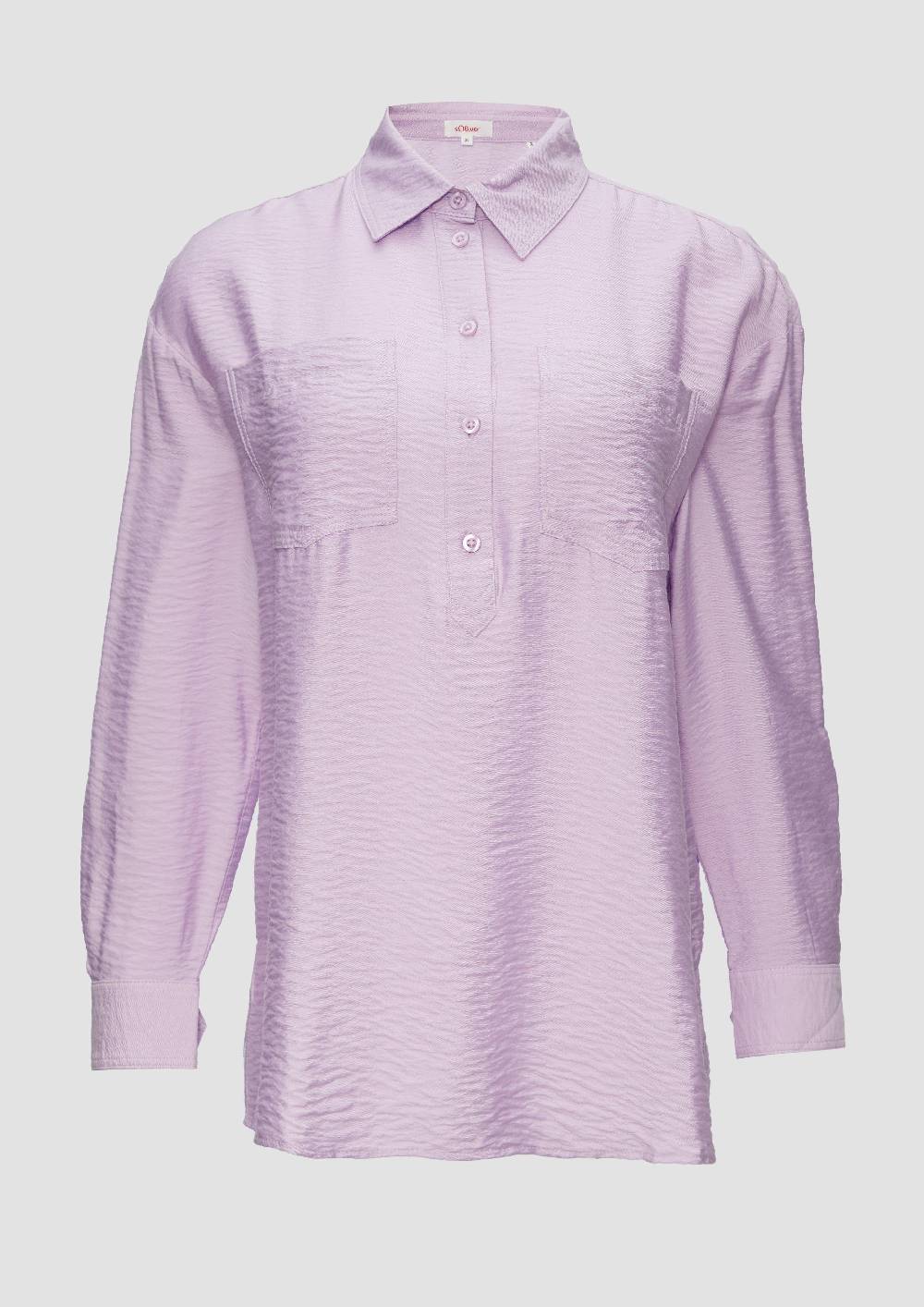 S.Oliver Hemdkragenbluse Aus Viskosemix