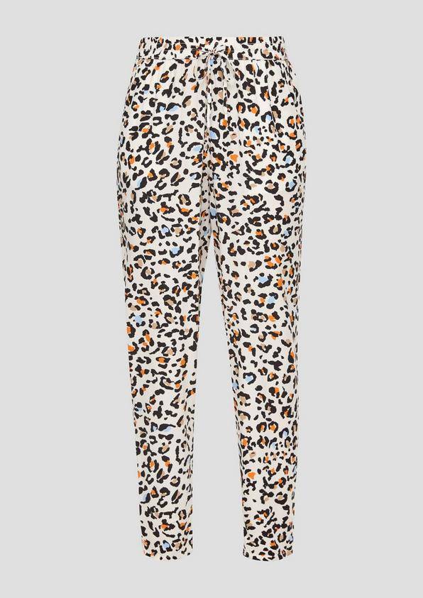 s.Oliver Hose aus reiner Viskose mit Artwork-Print