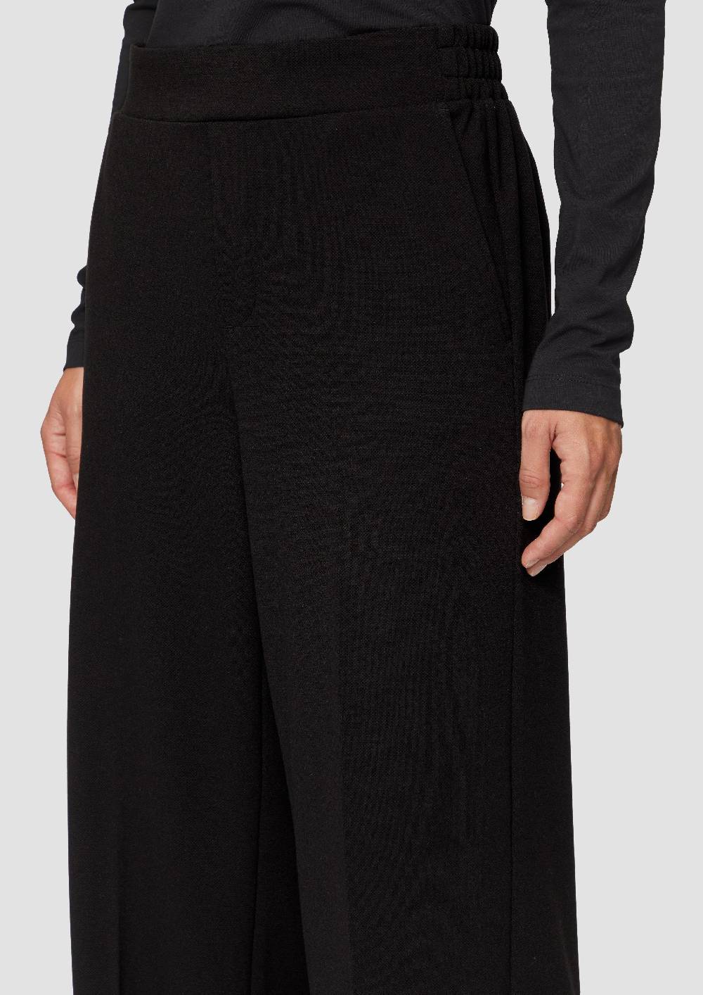 S.Oliver Hose Mit Wide Leg Und Dobby-Struktur