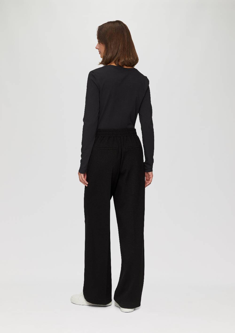 S.Oliver Hose Mit Wide Leg Und Dobby-Struktur