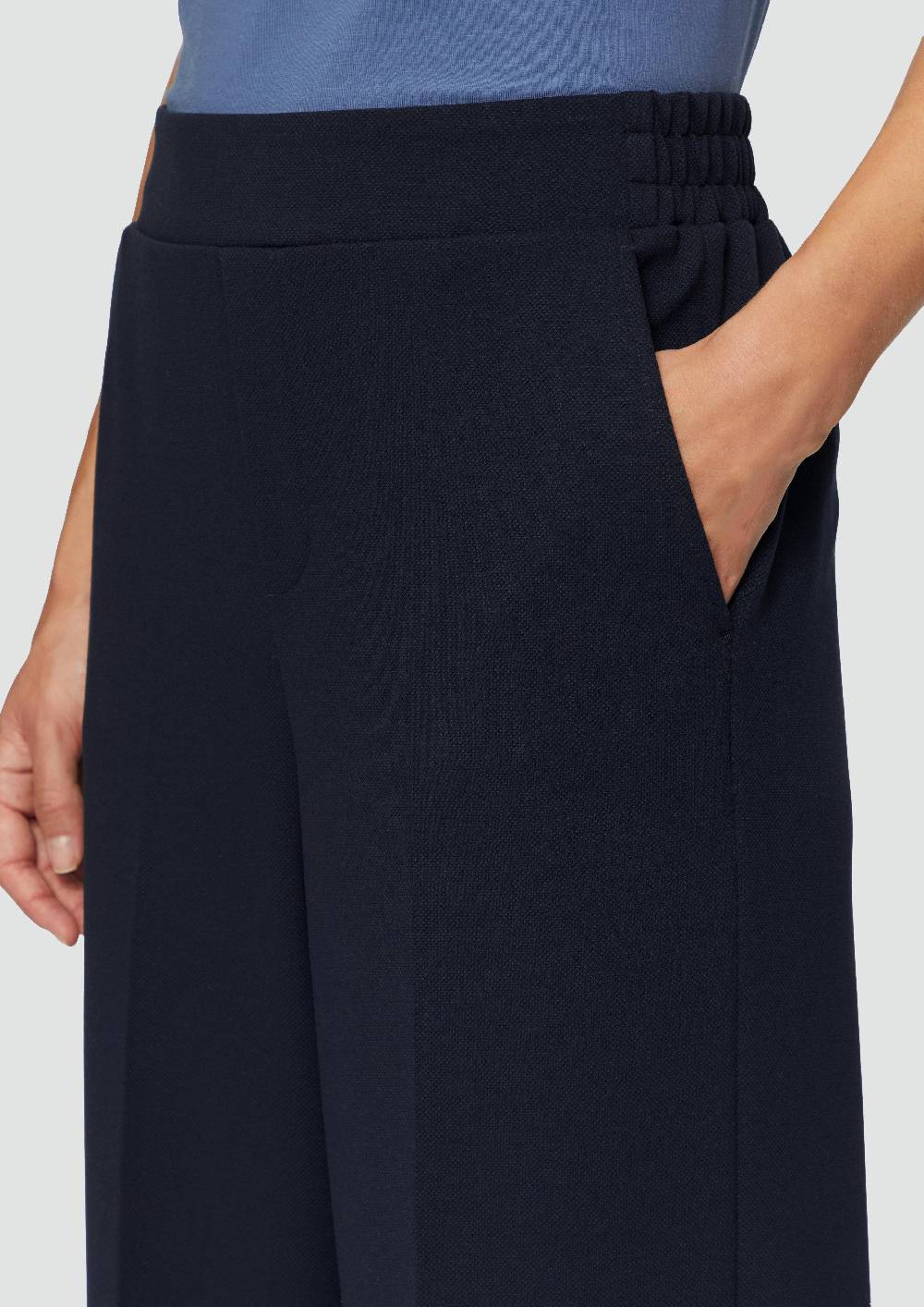 S.Oliver Hose Mit Wide Leg Und Dobby-Struktur