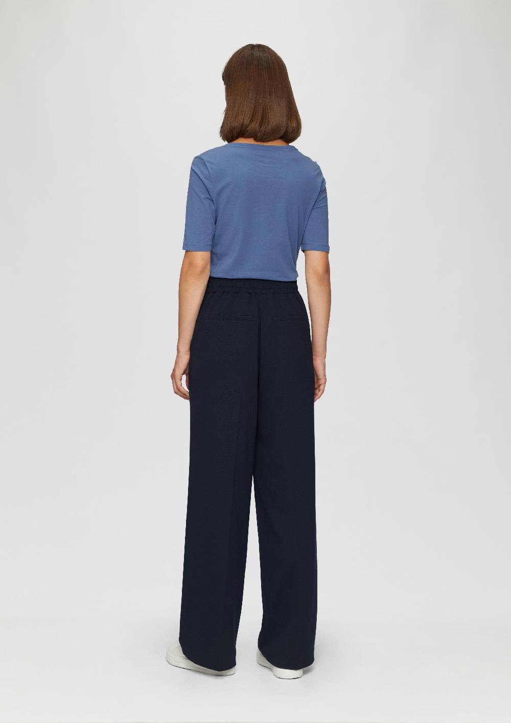 S.Oliver Hose Mit Wide Leg Und Dobby-Struktur