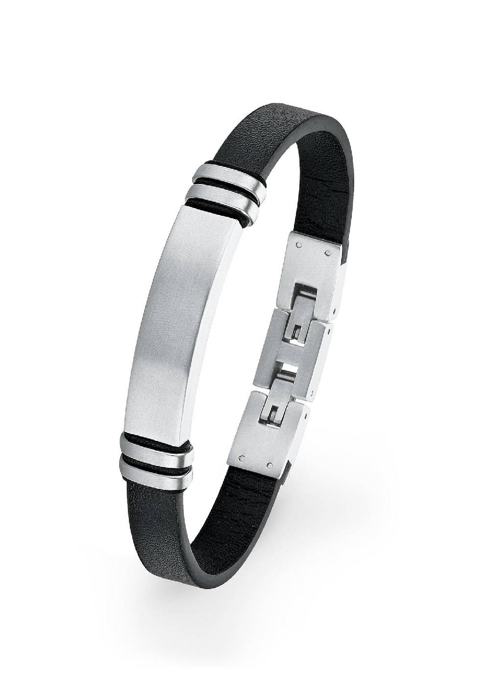 S.Oliver Ident-Edelstahlband Aus Leder