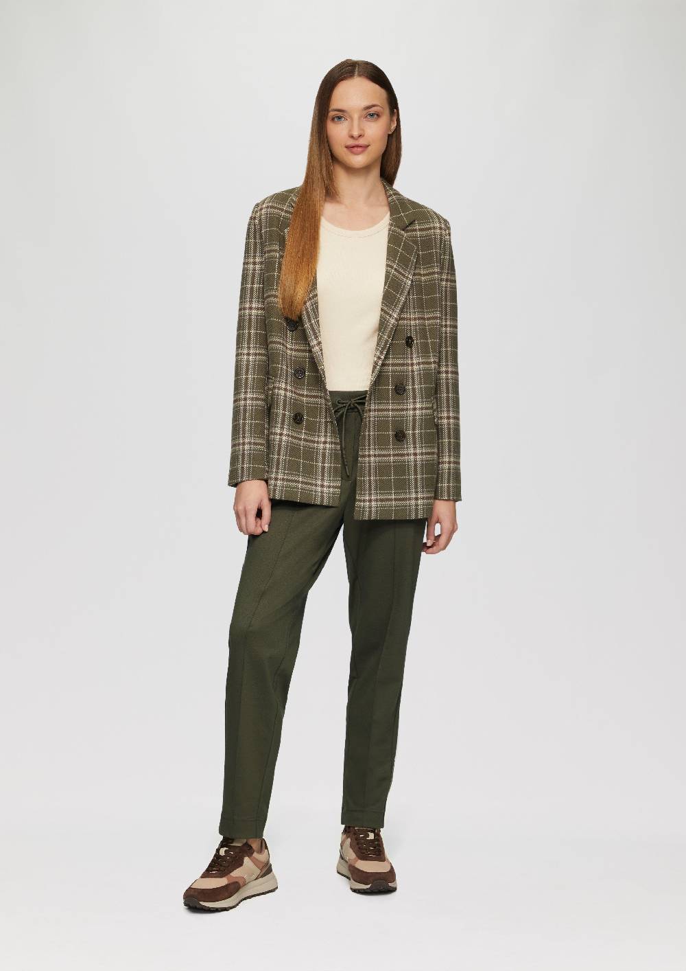 S.Oliver Interlock-Jogpant In Twilloptik