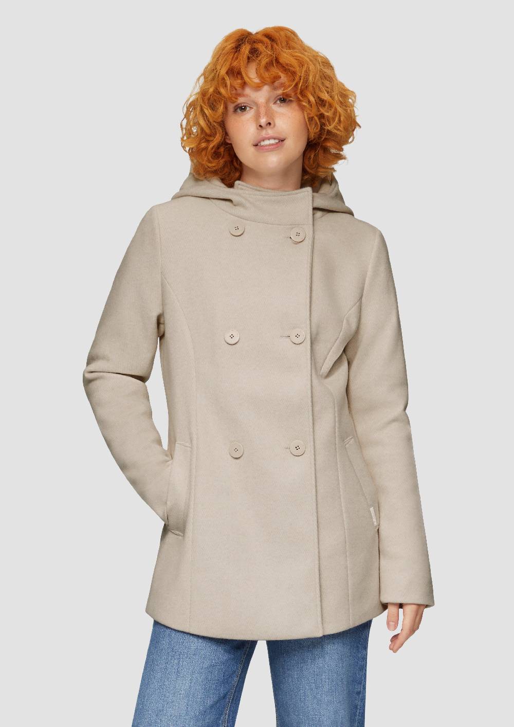 S.Oliver Jacke Mit Kapuze In Wolloptik