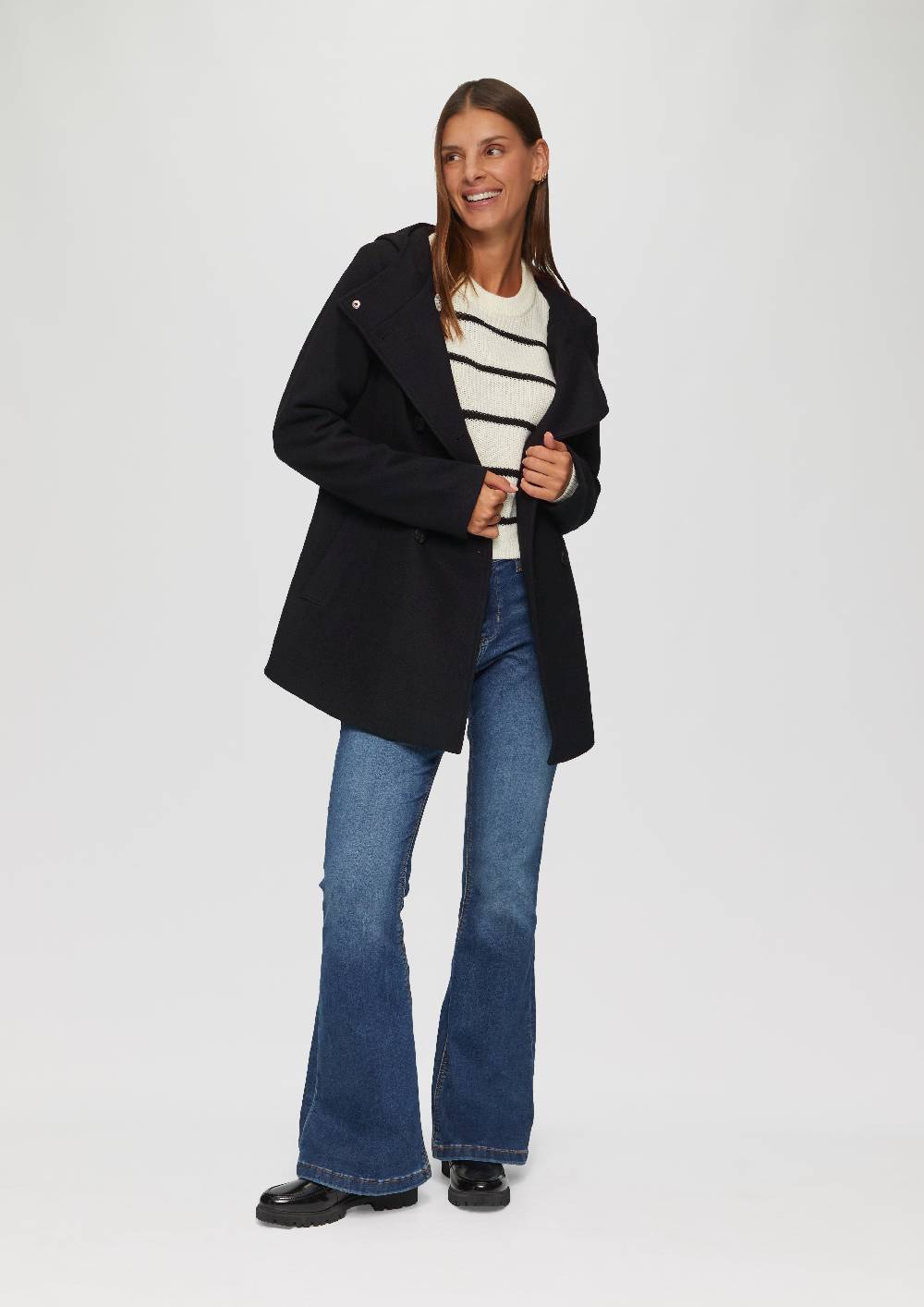 S.Oliver Jacke Mit Kapuze In Wolloptik