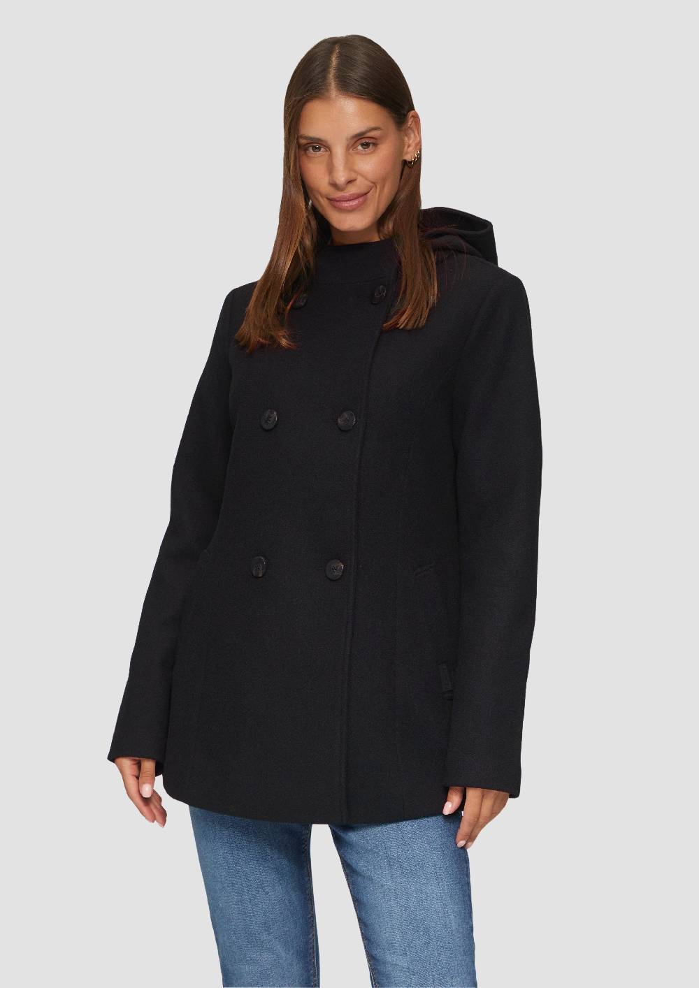 S.Oliver Jacke Mit Kapuze In Wolloptik