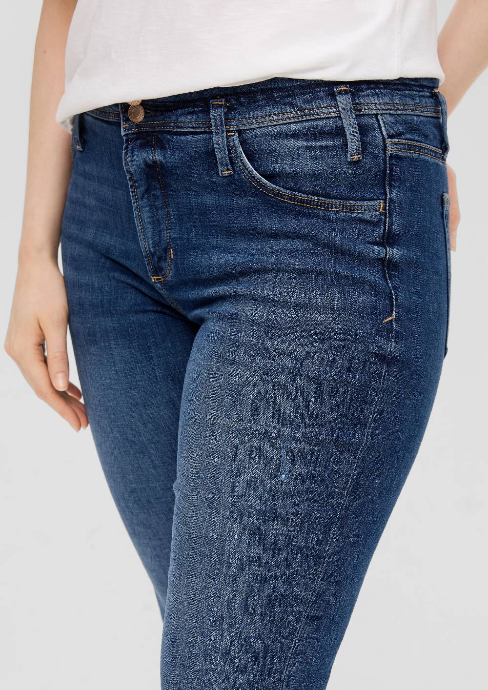 S.Oliver Jeans-Capri / Regular Fit / Mid Rise / Slim Leg