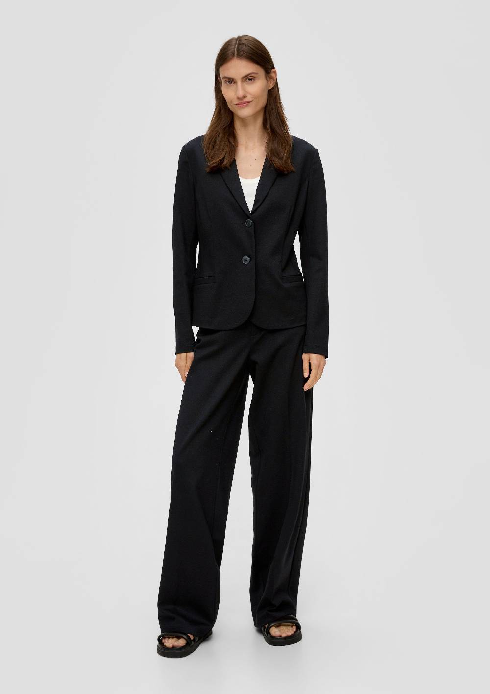 S.Oliver Jersey-Blazer Mit Twillstruktur