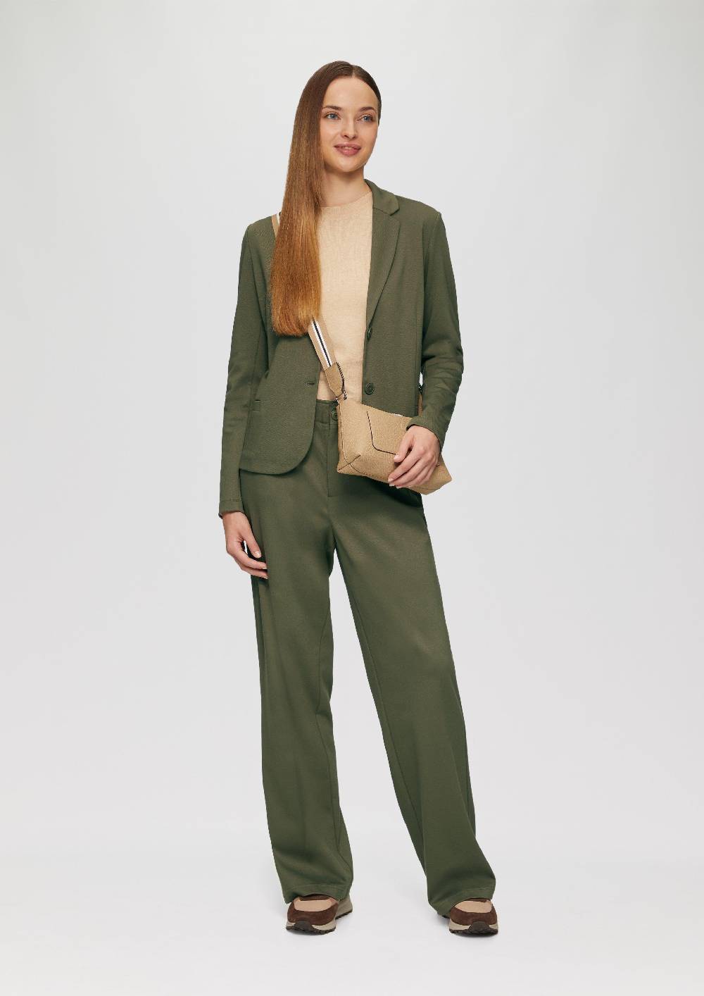 S.Oliver Jersey-Blazer Mit Twillstruktur