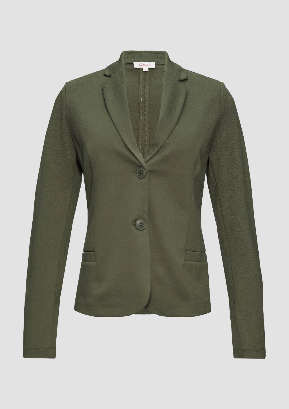 S.Oliver Jersey-Blazer Mit Twillstruktur