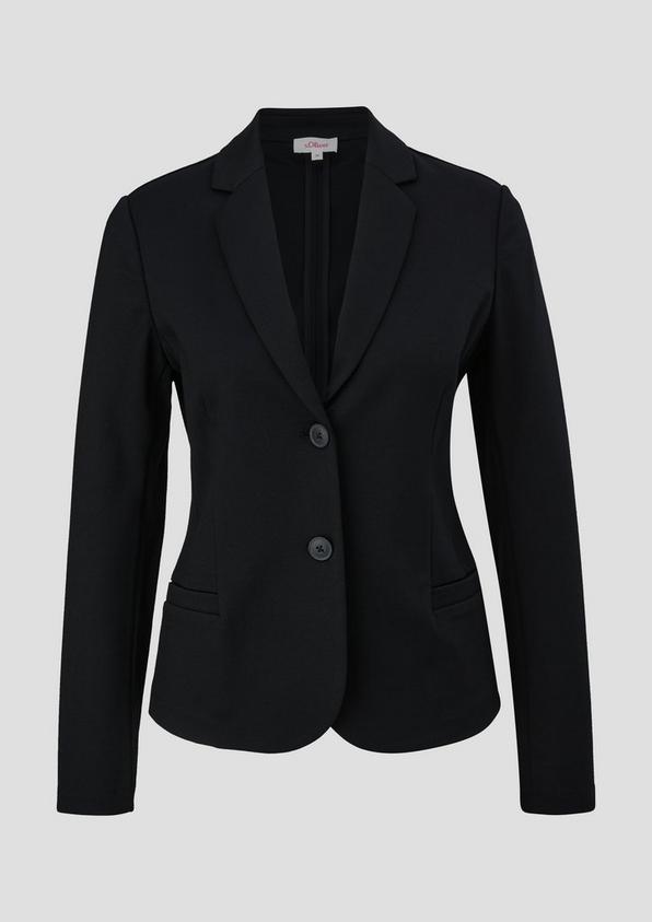 s.Oliver Jersey-Blazer mit Twillstruktur