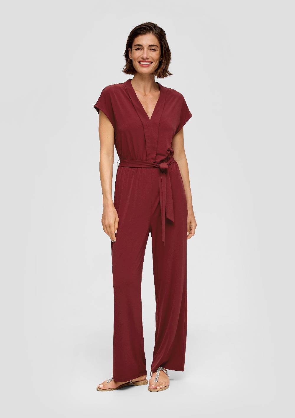 S.Oliver Jersey-Overall Mit Stoffgürtel