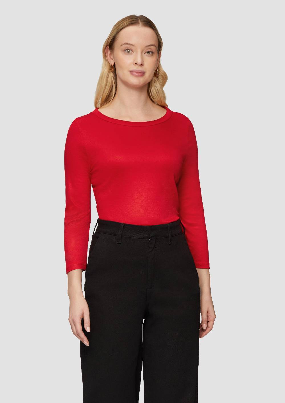 S.Oliver Jersey-Shirt Mit Stehkragen