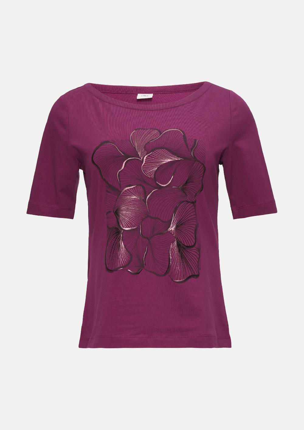 S.Oliver Jerseyshirt Mit Glänzendem Frontprint