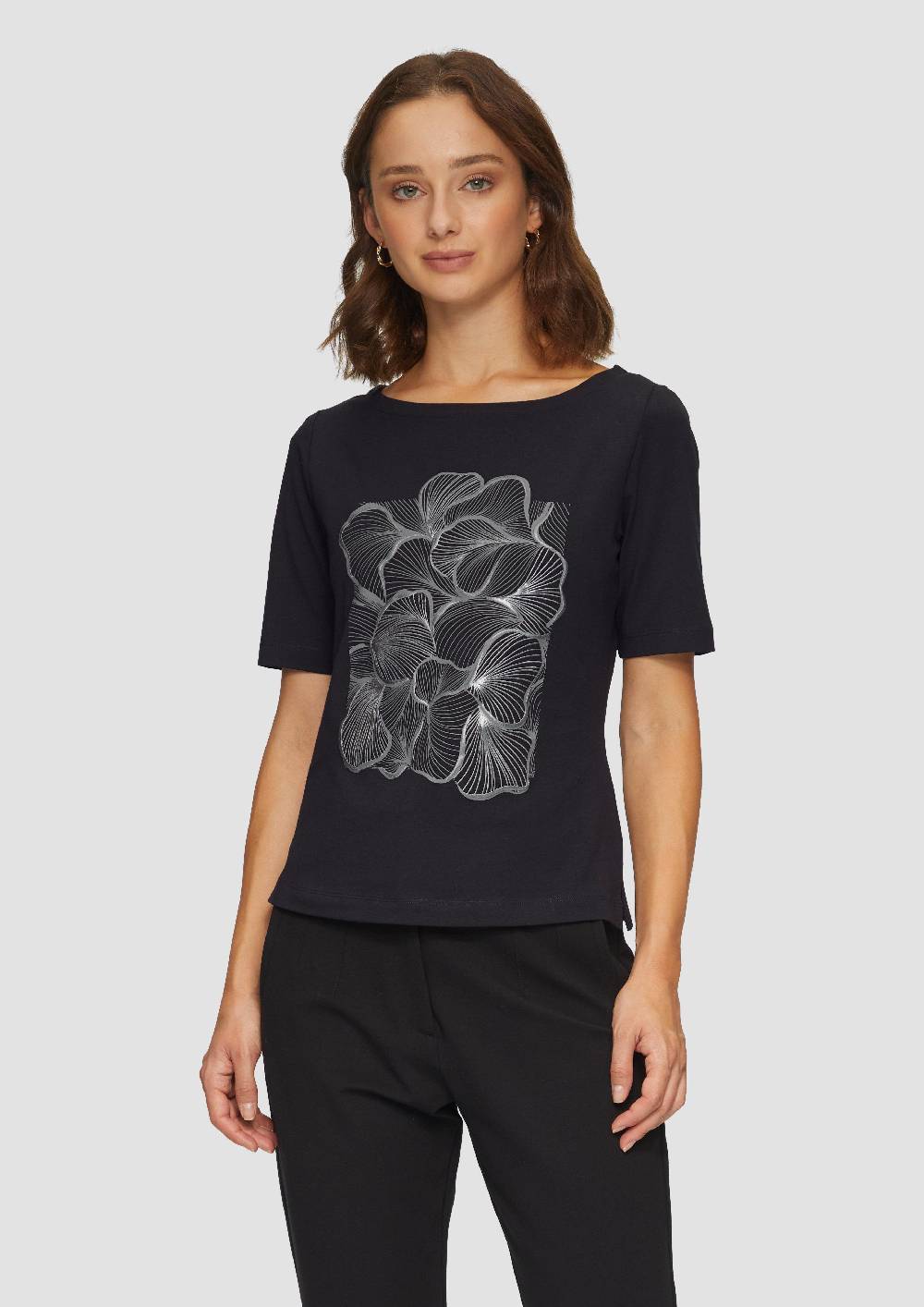 S.Oliver Jerseyshirt Mit Glänzendem Frontprint