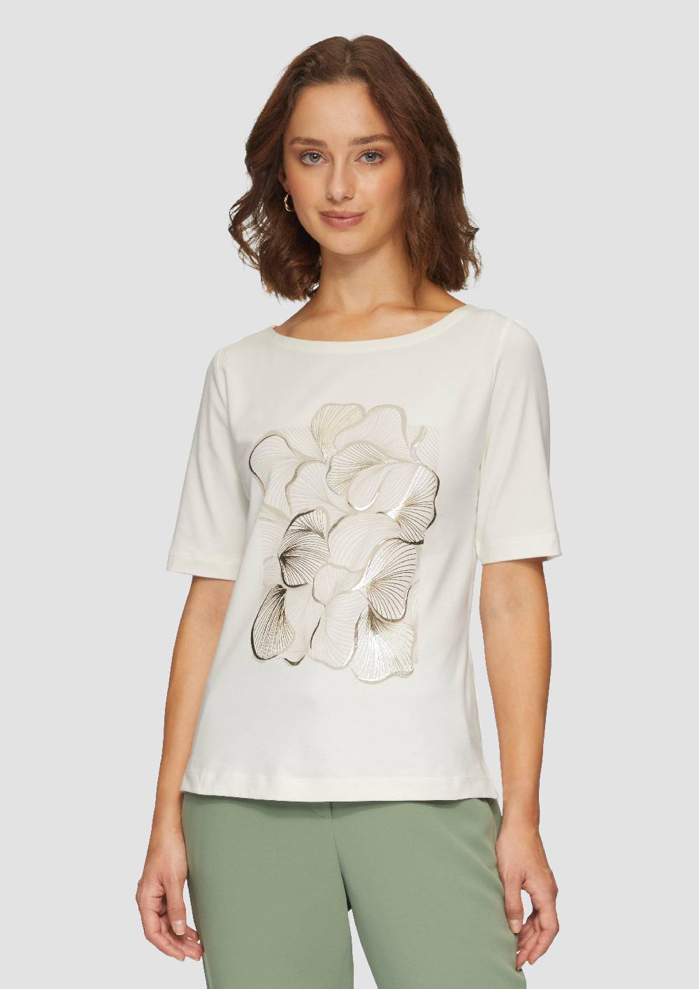 S.Oliver Jerseyshirt Mit Glänzendem Frontprint