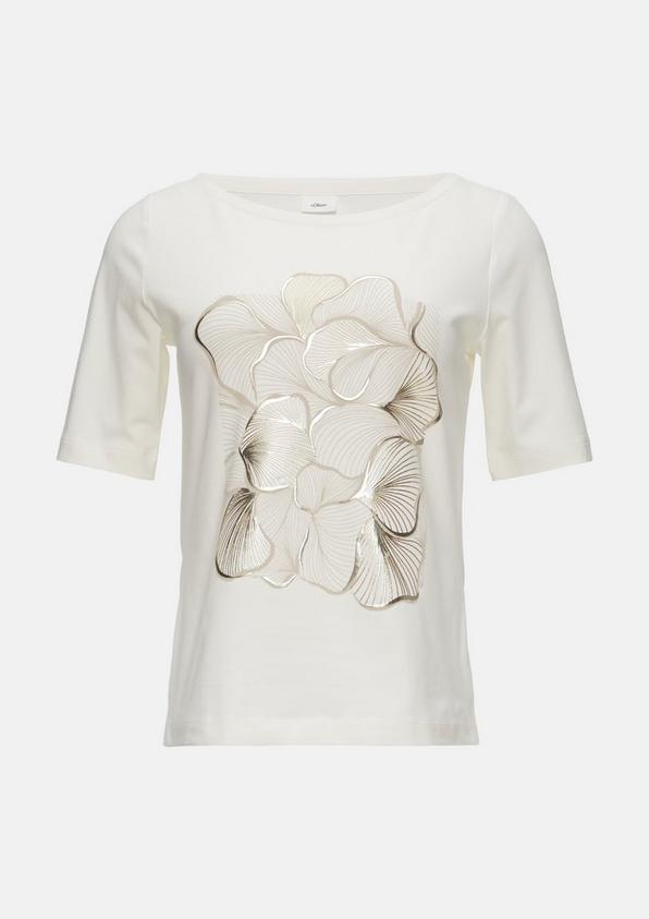 s.Oliver Jerseyshirt mit glänzendem Frontprint