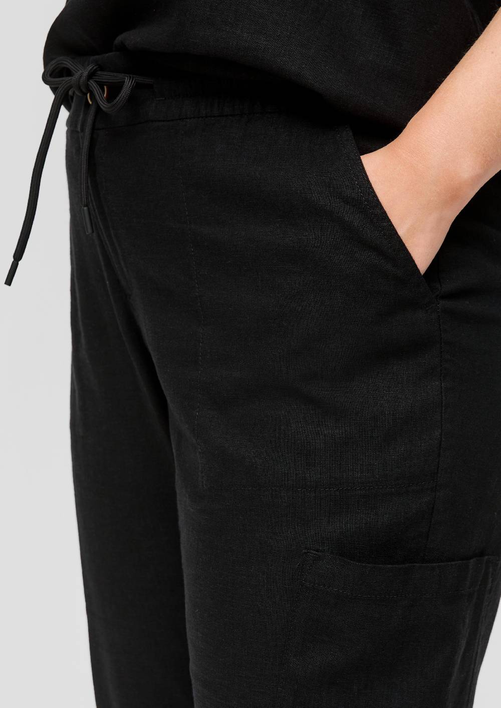 S.Oliver Jogpants Aus Leinenmix Mit Cargotasche