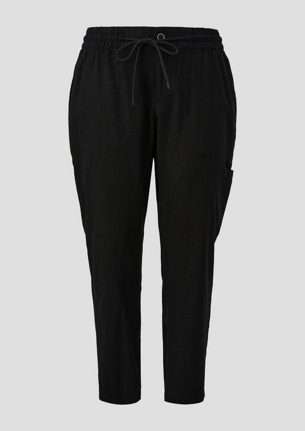 s.Oliver Jogpants aus Leinenmix mit Cargotasche