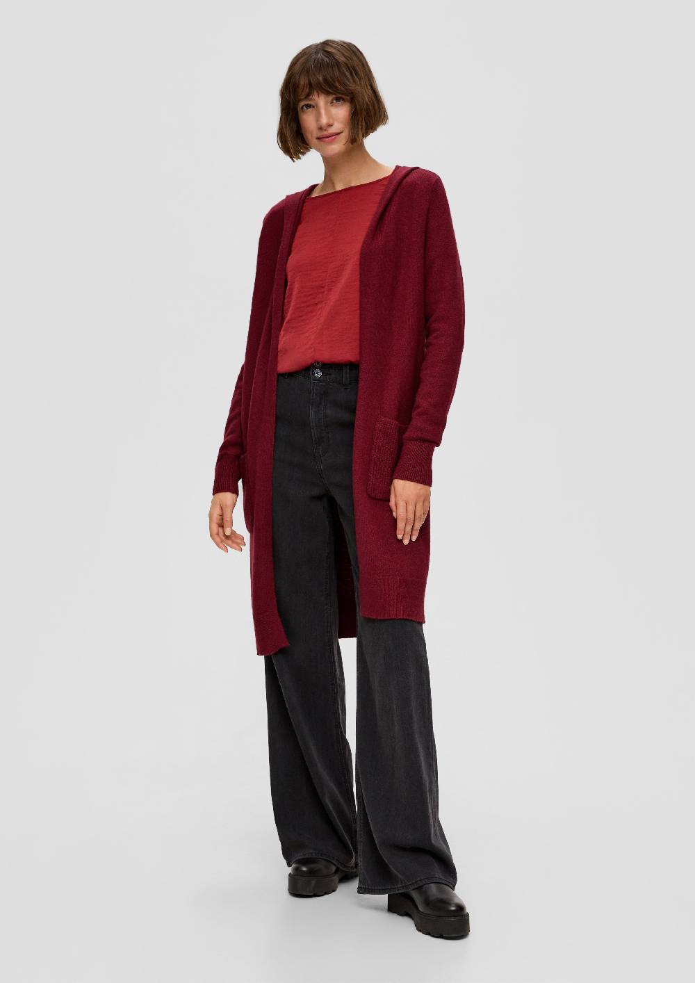 S.Oliver Kapuzen-Cardigan Mit Wolle