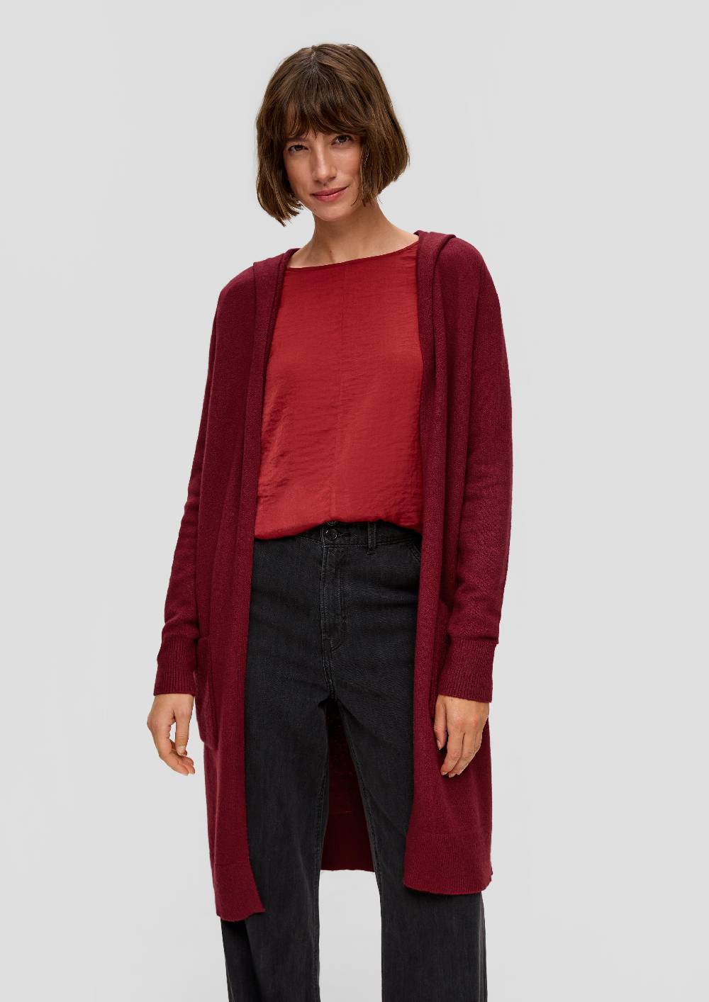 S.Oliver Kapuzen-Cardigan Mit Wolle