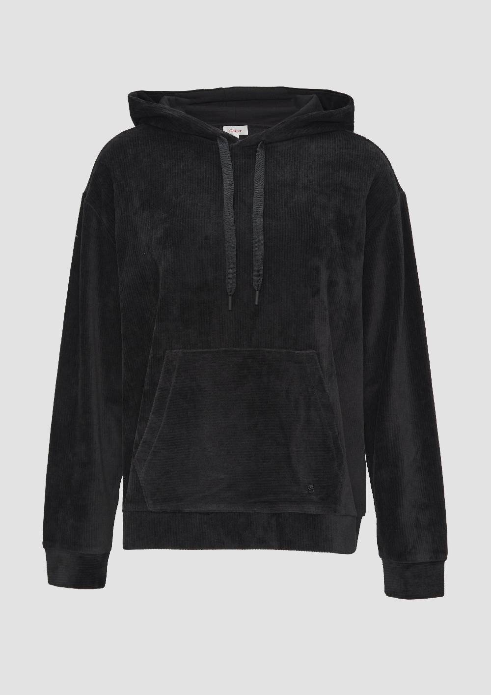 S.Oliver Kapuzen-Sweatshirt Mit Cord-Struktur