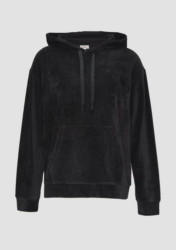 s.Oliver Kapuzen-Sweatshirt mit Cord-Struktur