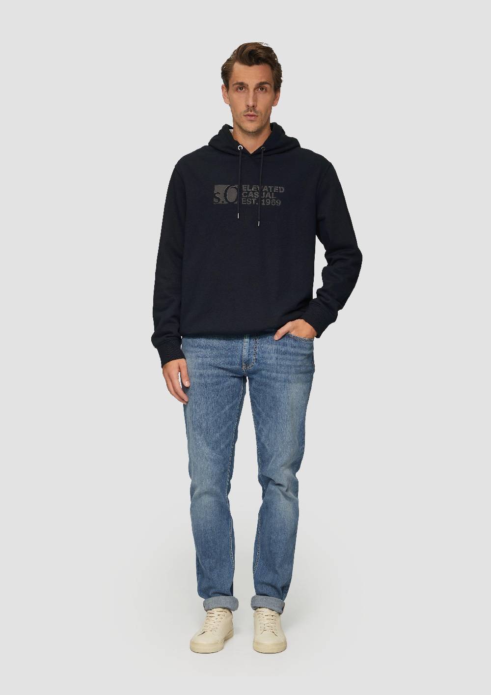 S.Oliver Kapuzen-Sweatshirt Mit Logo-Print