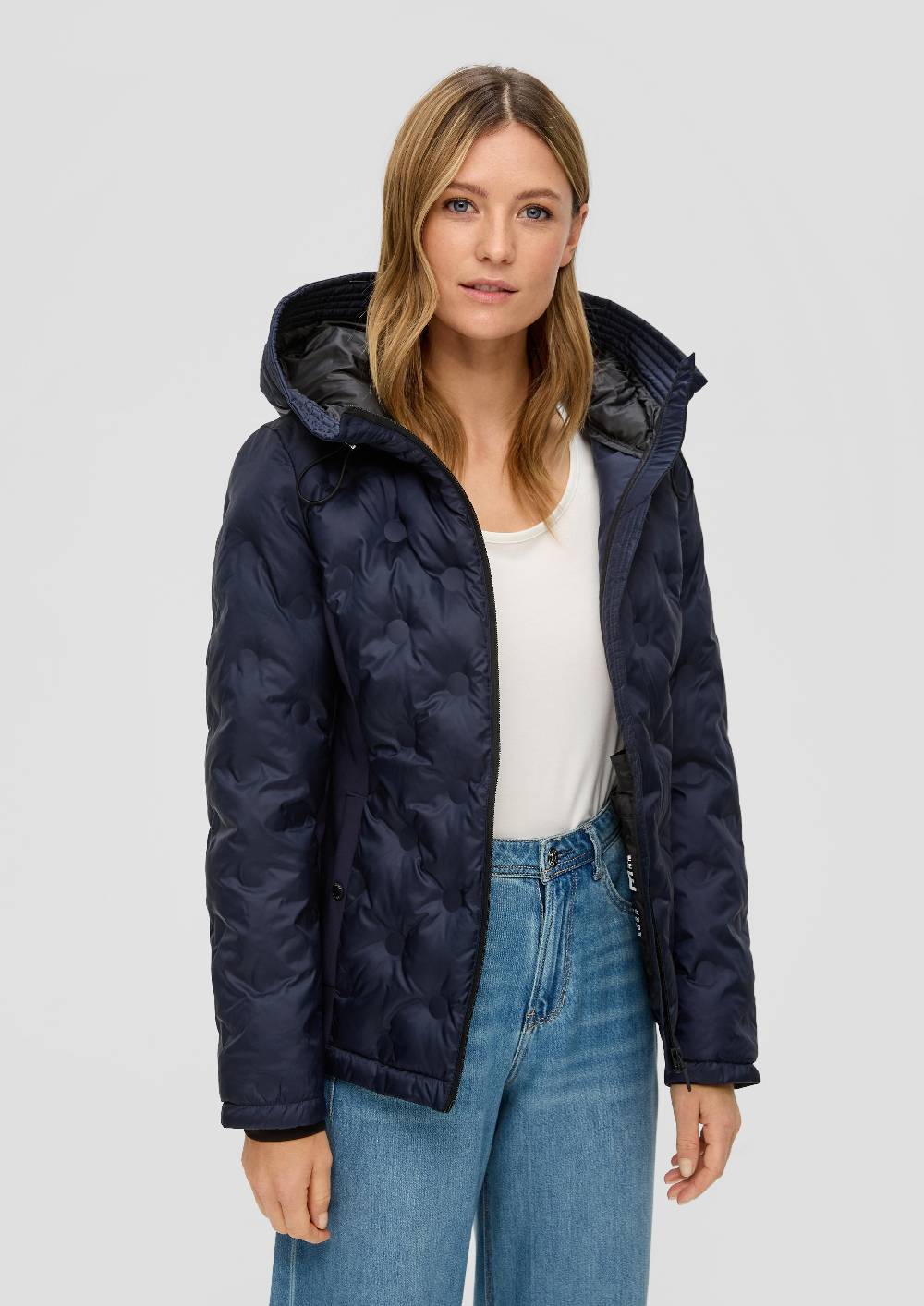 S.Oliver Kapuzenjacke Im Fabricmix