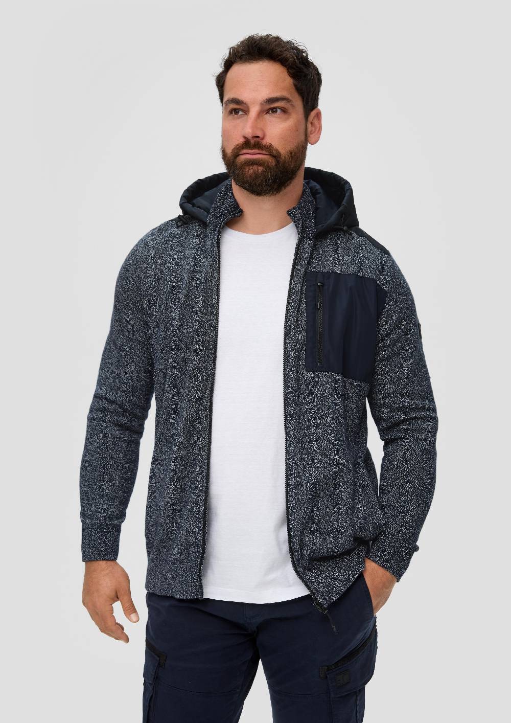 S.Oliver Kapuzenjacke Im Fabricmix
