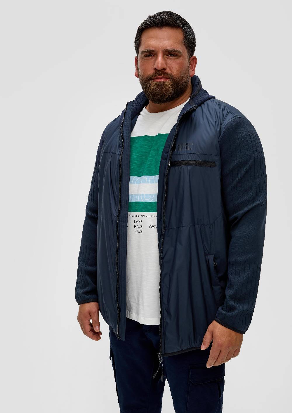 S.Oliver Kapuzenjacke Im Fabricmix