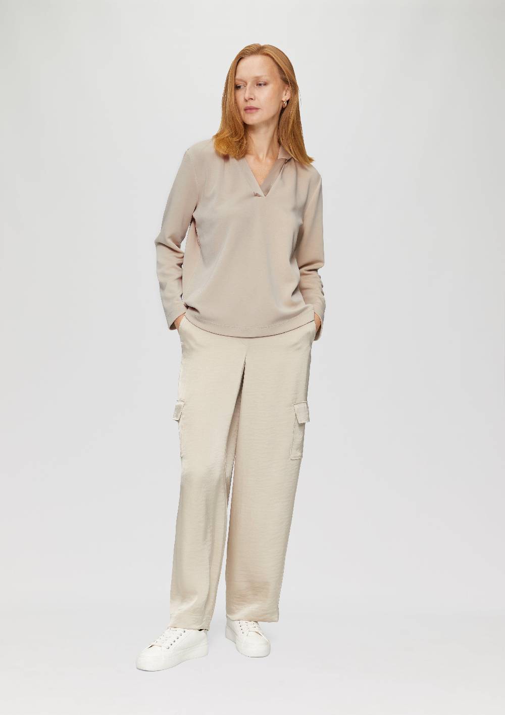 S.Oliver Kapuzenshirt Aus Sweat Mit Satin-Details