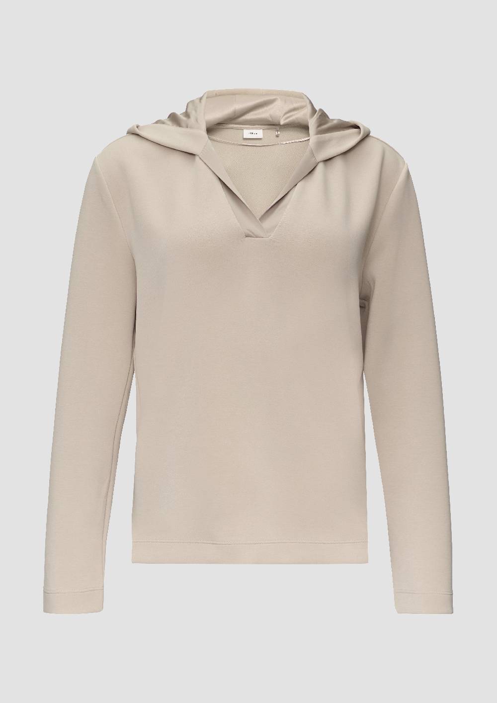 S.Oliver Kapuzenshirt Aus Sweat Mit Satin-Details
