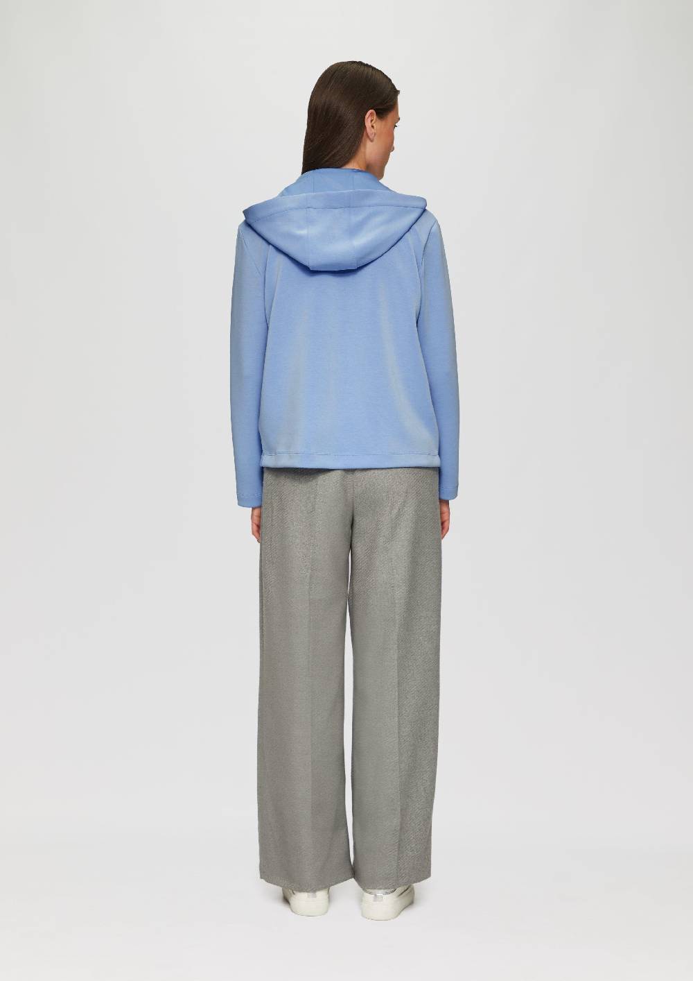 S.Oliver Kapuzenshirt Aus Sweat Mit Satin-Details