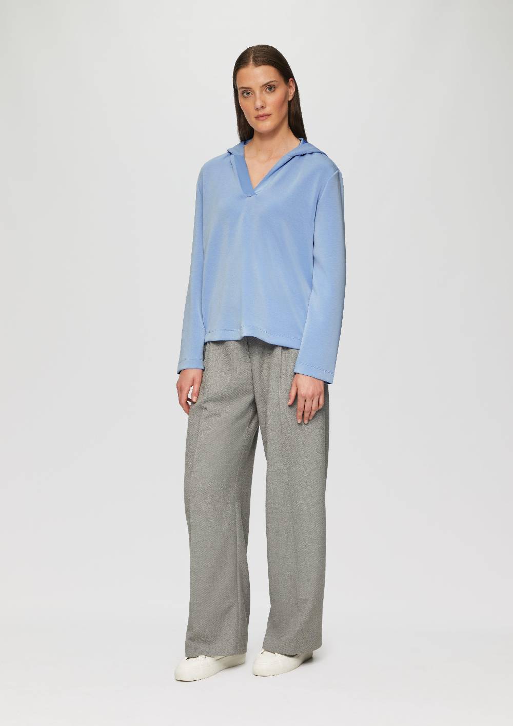 S.Oliver Kapuzenshirt Aus Sweat Mit Satin-Details