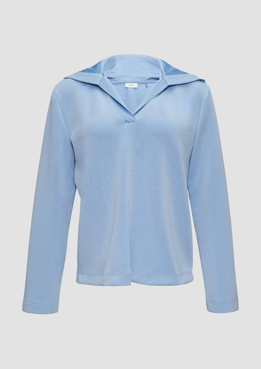 S.Oliver Kapuzenshirt Aus Sweat Mit Satin-Details