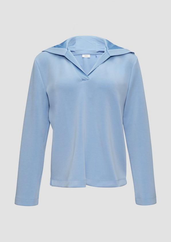 s.Oliver Kapuzenshirt aus Sweat mit Satin-Details