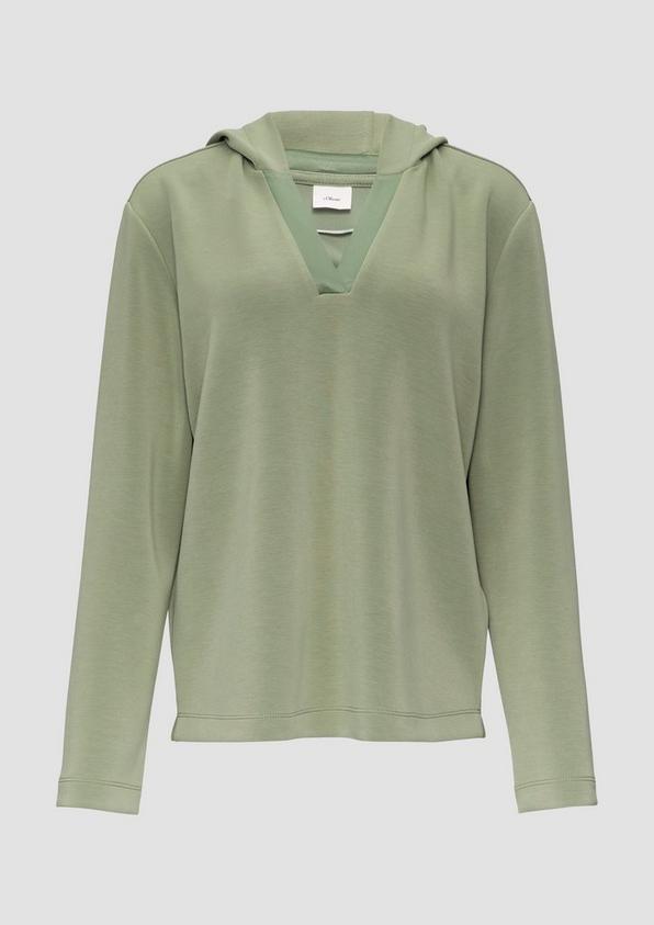 S.Oliver Kapuzenshirt Mit Satin-Details