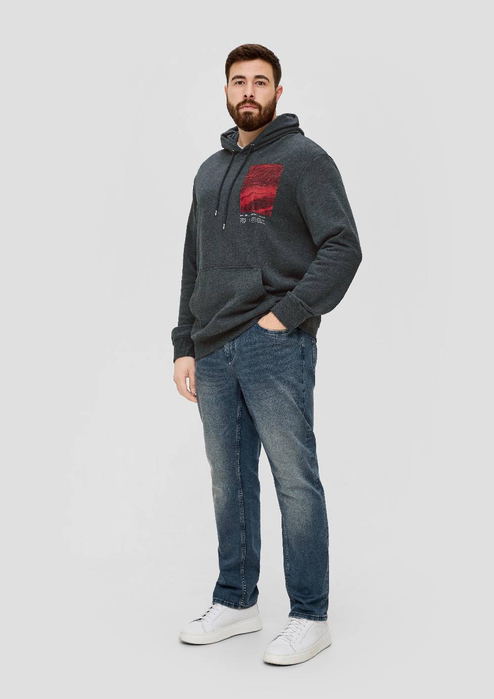 S.Oliver Kapuzensweater Mit Frontprint