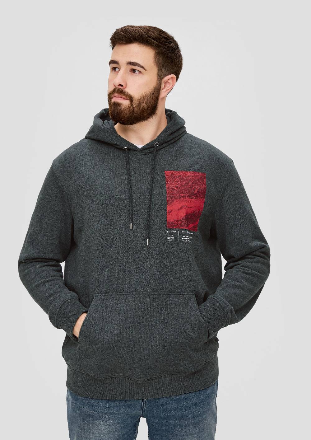S.Oliver Kapuzensweater Mit Frontprint