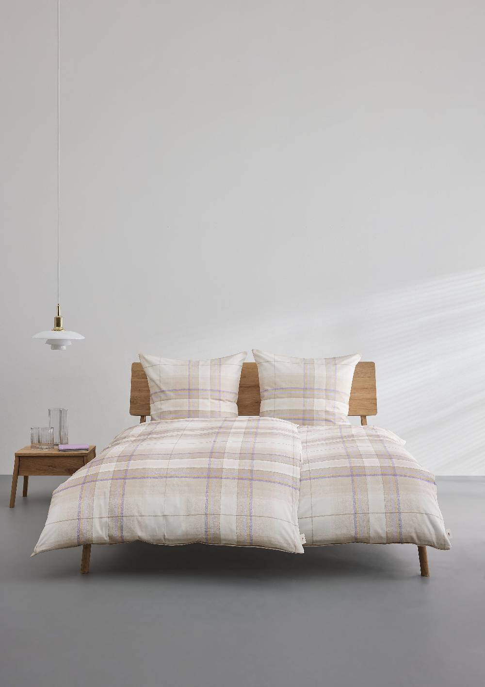 S.Oliver Karierte Bettwäsche Aus Baumwollsatin