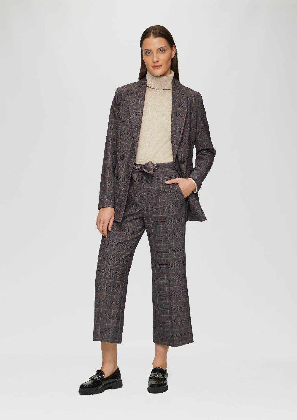 S.Oliver Karierte Culotte Mit Bindegürtel