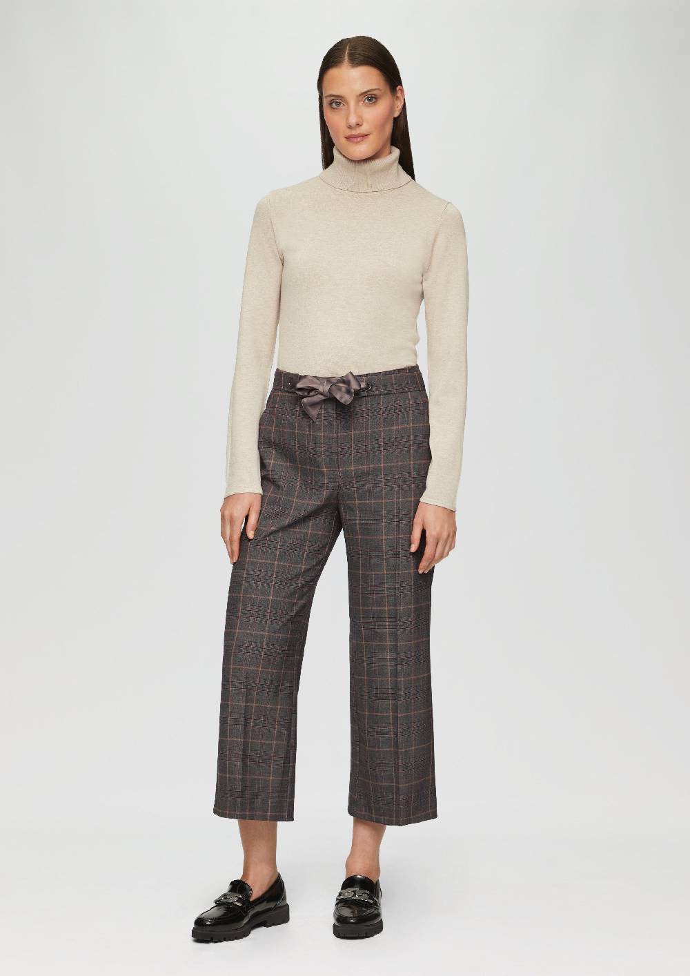 S.Oliver Karierte Culotte Mit Bindegürtel