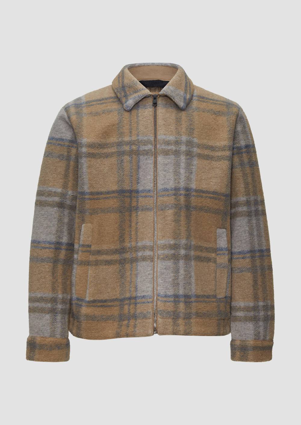 S.Oliver Karierte Hemdjacke Aus Wollmix