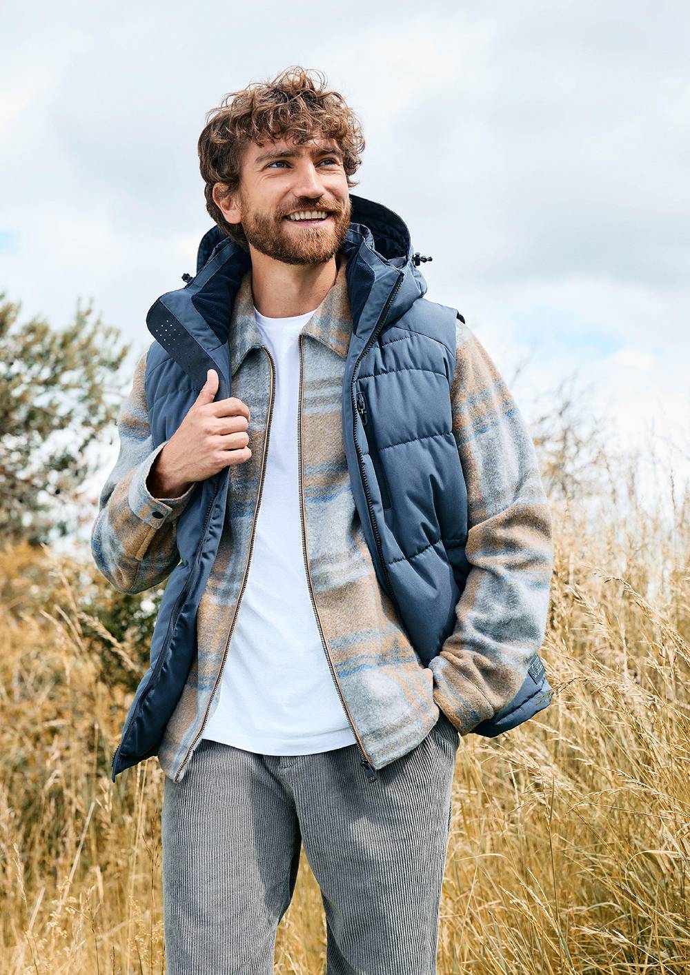 S.Oliver Karierte Hemdjacke Aus Wollmix