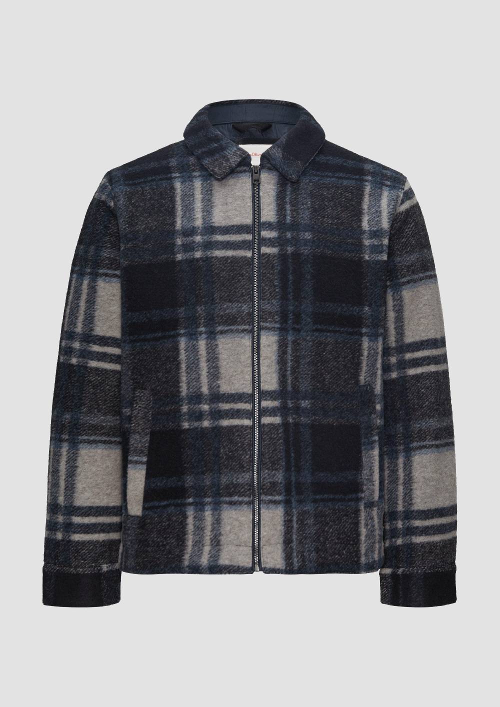 S.Oliver Karierte Hemdjacke Aus Wollmix